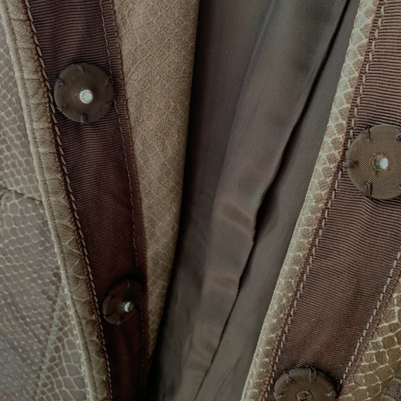 BCBGMAXAZRIA BCBG LEATHER JACKET BROWN - Picture 4 of 6